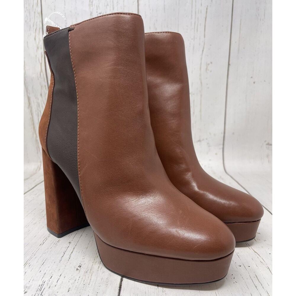 Vince Camuto Gripaula Boots Womens Size 9.5 Brown Side Zip Booties MRSP $129 - Picture 4 of 14